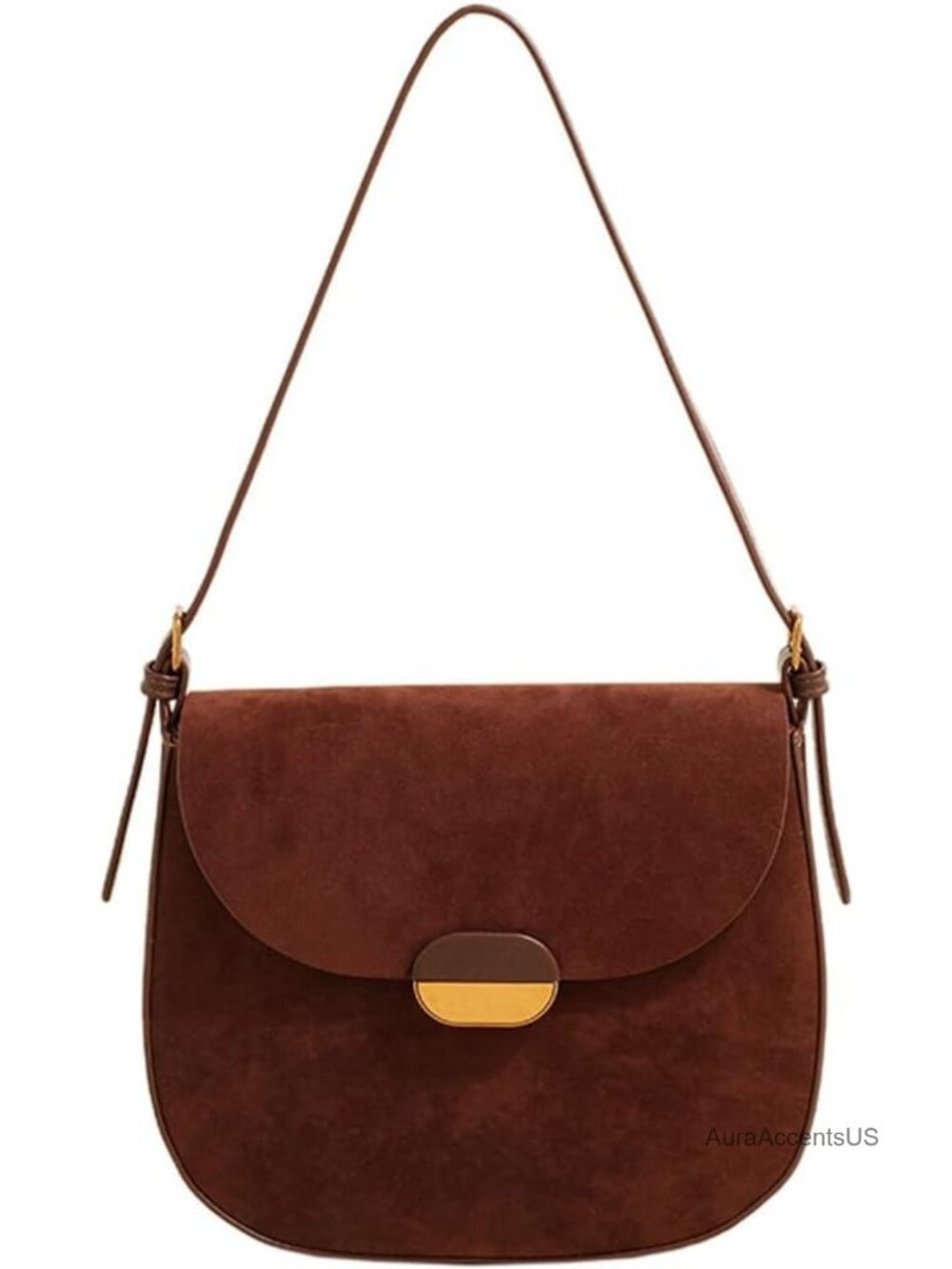 Faux Suede Saddle Crossbody Bag Small Trendy Everyday Purse